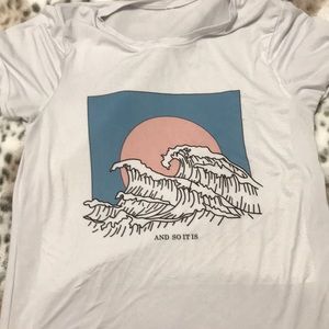 White wave tide shirt